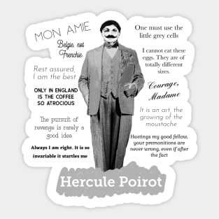 Hercule Poirot Quotes Sticker